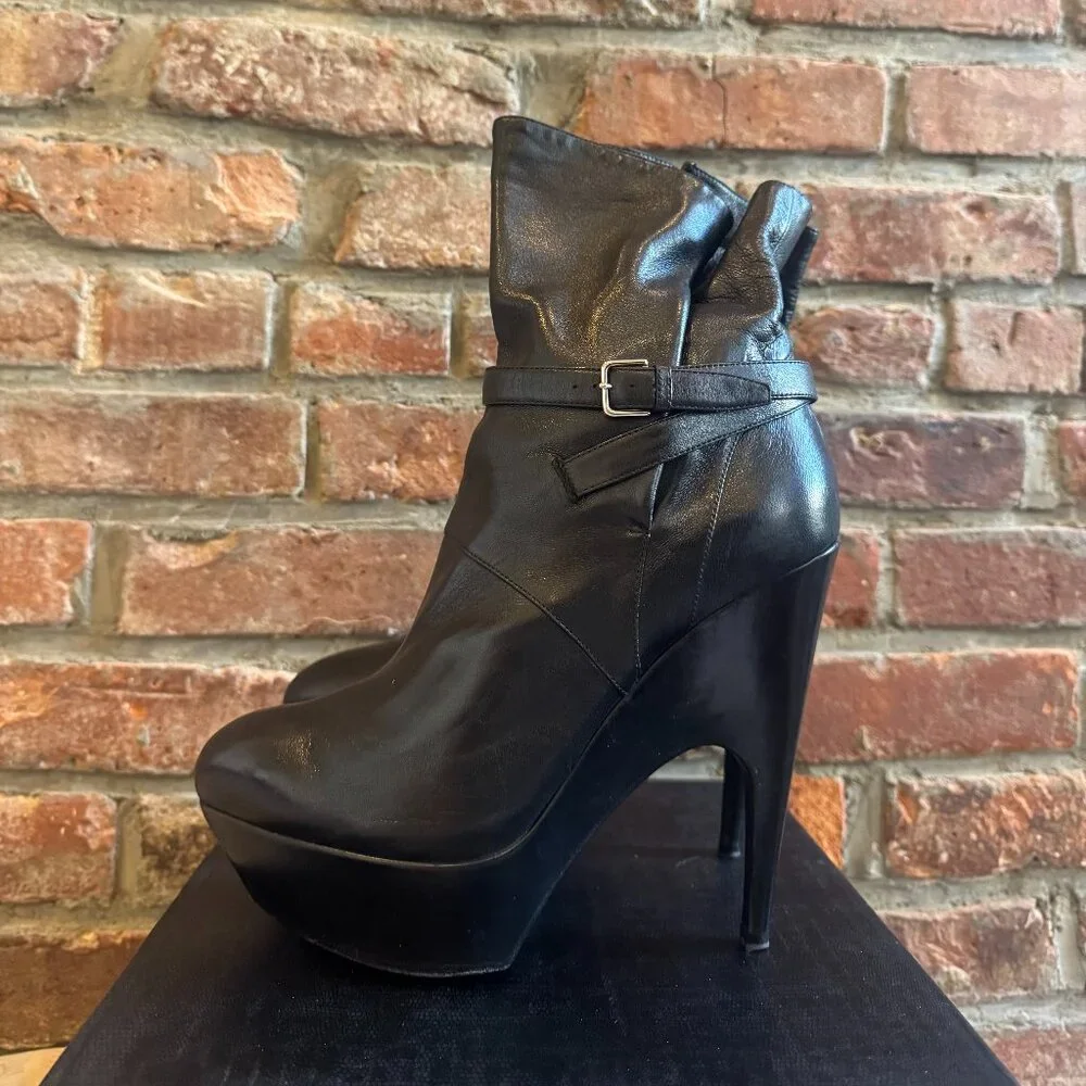 YSL Stiletto Booties with Buckles - Picture 2 of 7